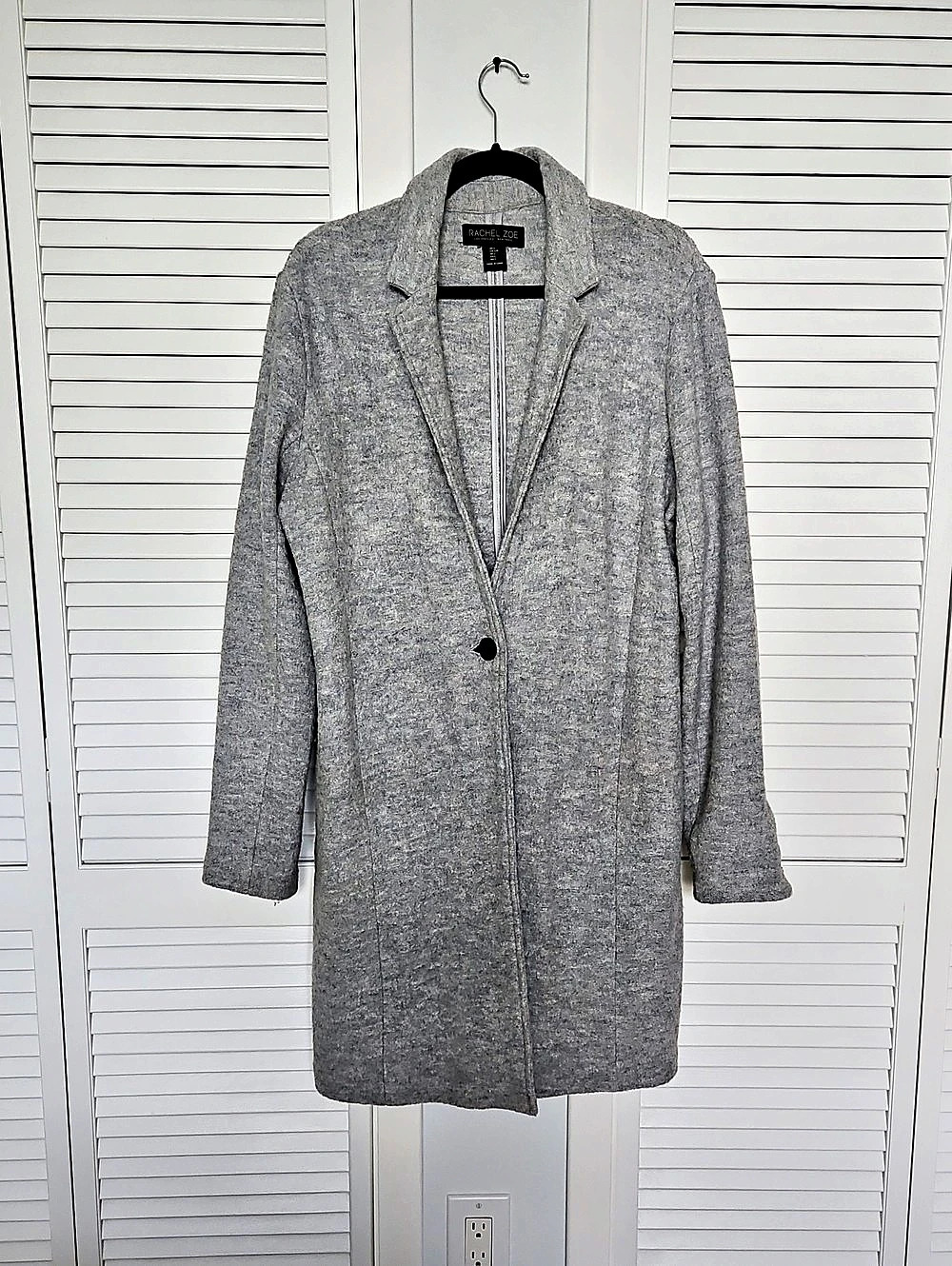 Rachel Zoe Wool Gray Coat Like New Size L.